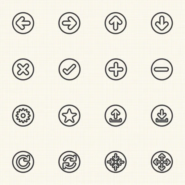 Semplice Web icon set. Icone della linea . — Vettoriale Stock