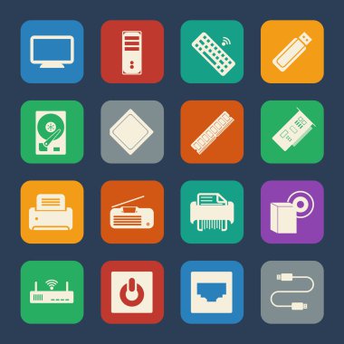 Büyük veri Icons set