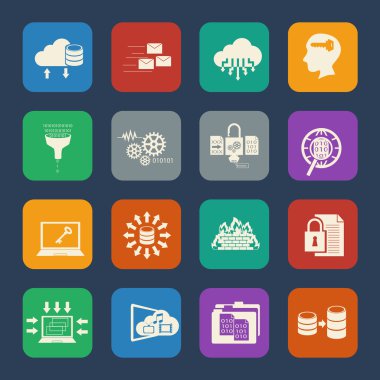 Büyük veri Icons set