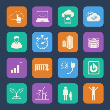 Büyük veri Icons set