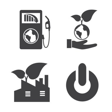 Eko enerji simgeler doku arka planını ayarlayın. dünyayı kurtarmak.
