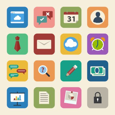 iş ve yazıhane Icons set