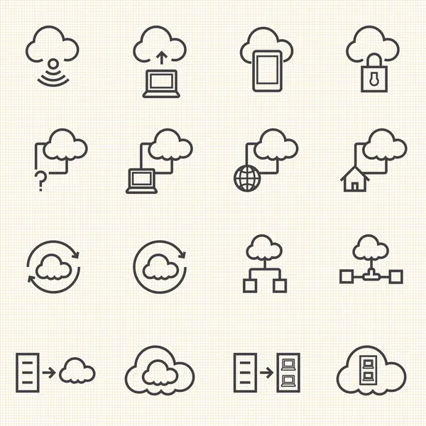 Computación en nube y gestión de datos — Vector de stock