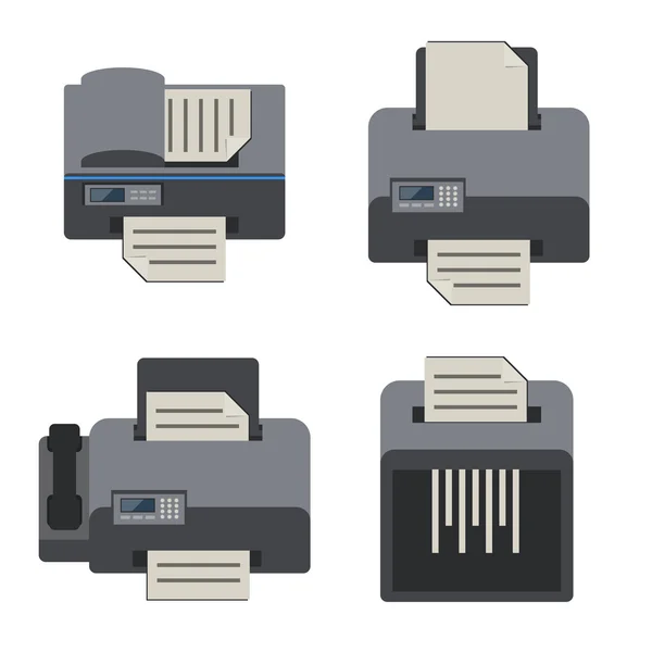 Set de icoane pentru dispozitive electronice de afaceri și Office — Vector de stoc