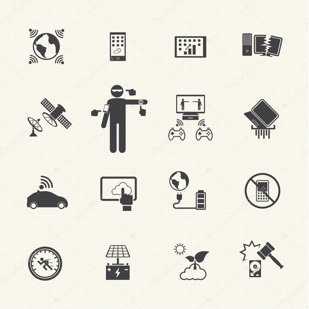 New Technology Trends icons set.