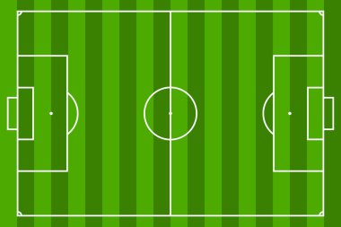 futbol sahası veya futbol sahası, vektör eps10