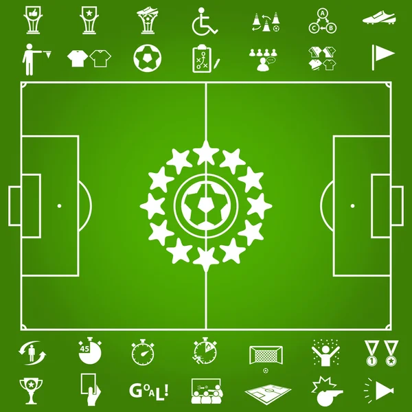 Soccer icons set — Stock Vector