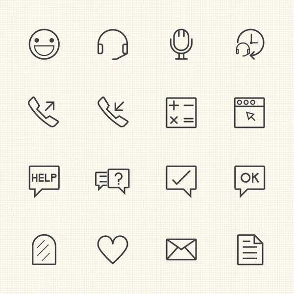 Conjunto de iconos del centro de llamadas — Archivo Imágenes Vectoriales