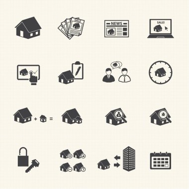 ev ve Emlak simgeler.