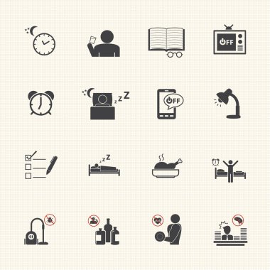erken, günlük rutin Icon set up olsun