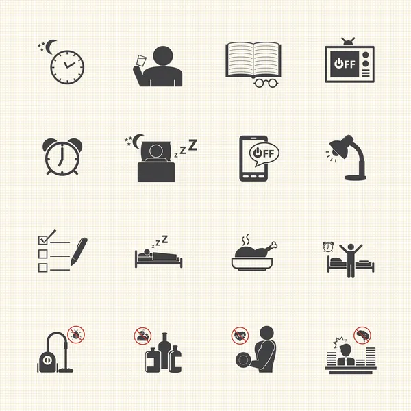 Get Up Early, Daily routine icon set — Stock Vector