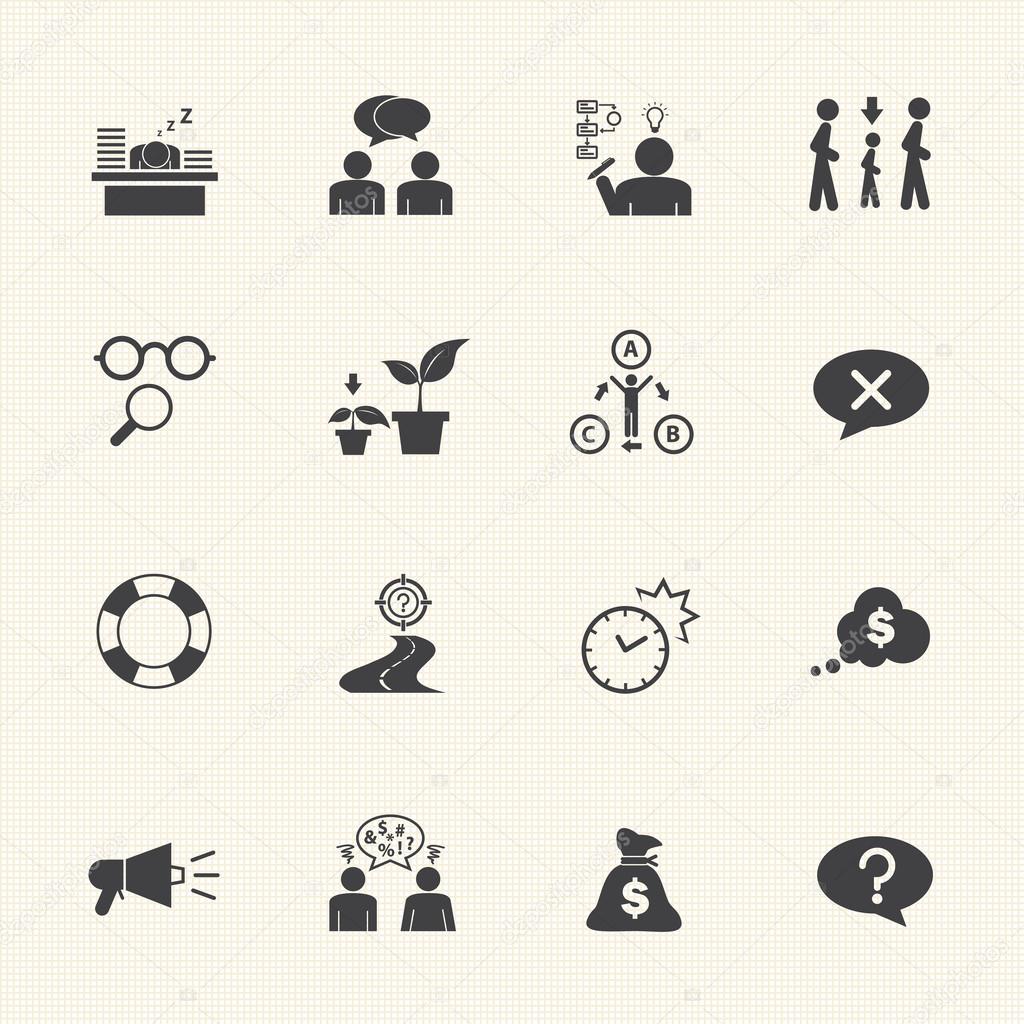 Business icon set, Personality traits