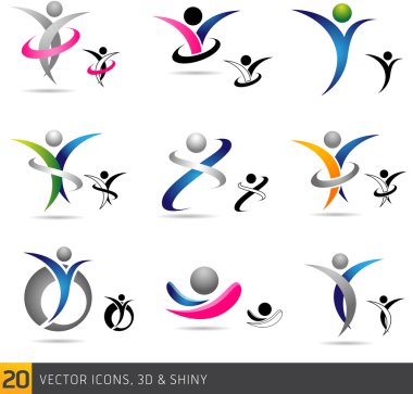 Fitness elemanları ve logolar