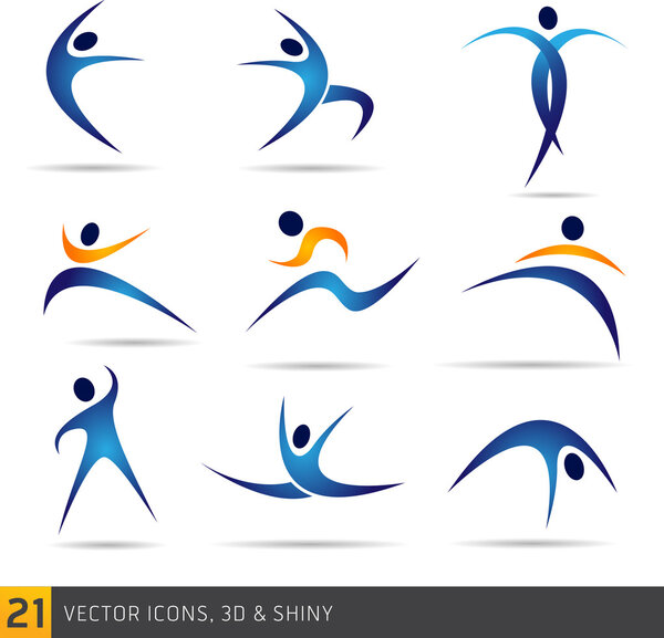 фитнес элементы и логотипы
