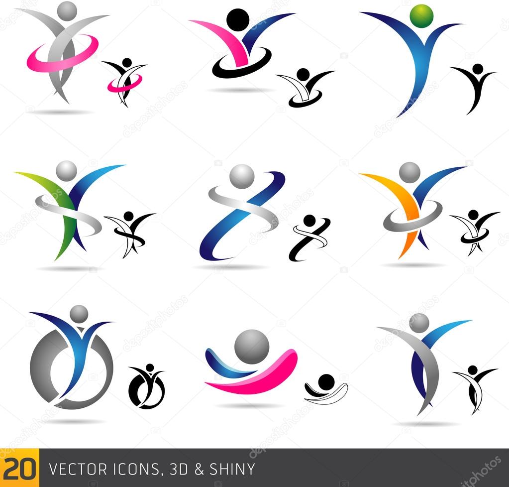 Fitness elements and logos