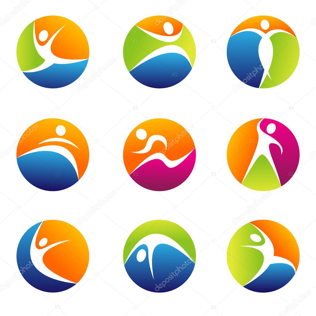 Fitness elements and logos