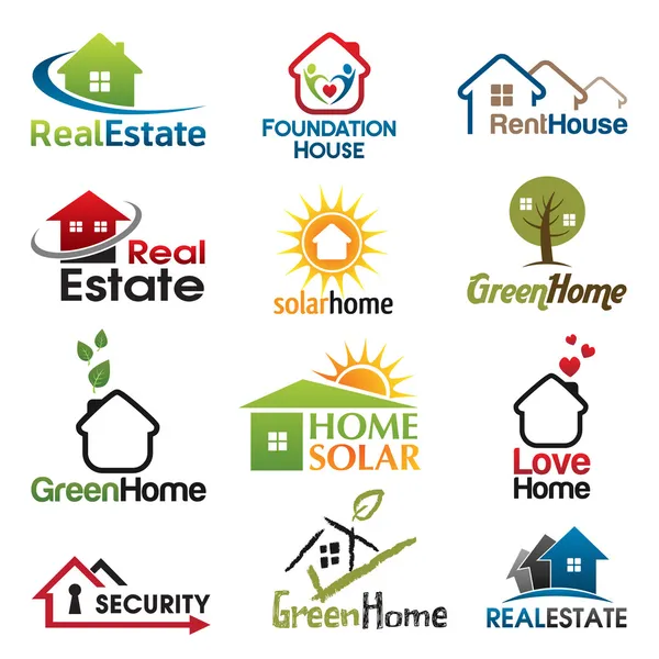 Real estate vector icons — Stock Vector
