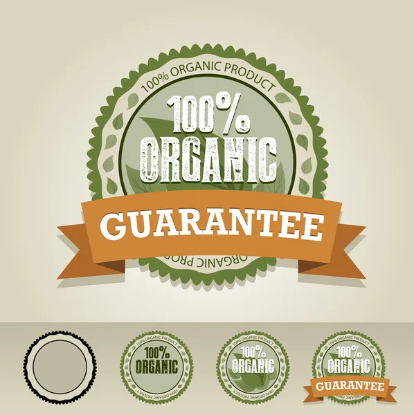 Organic food label — Stock Vector