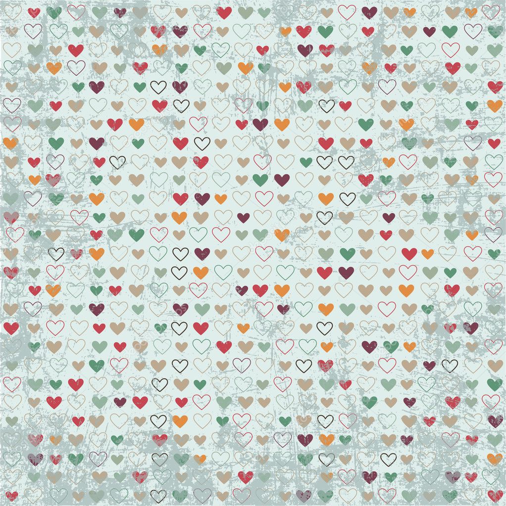 Vintage hearts paper texture