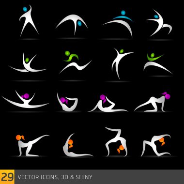 Fitness unsurları ve vektör logolar