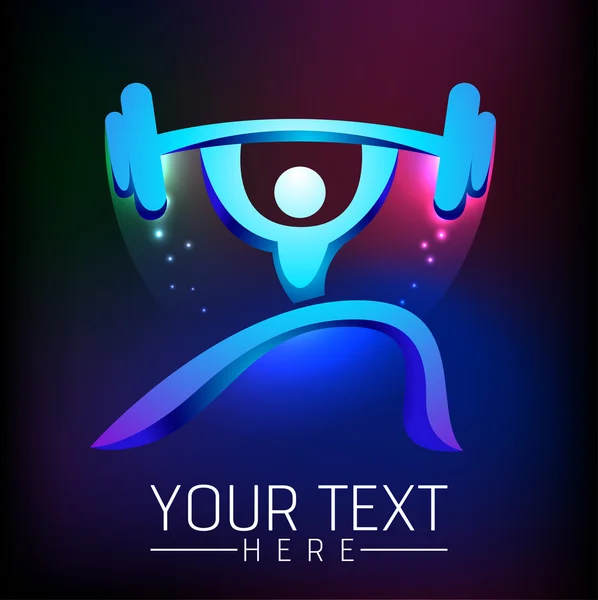 Spor bodyduilding öğeleri ve logolar