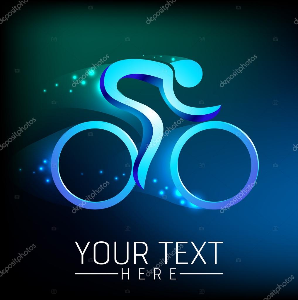 Sport biking elements and logos