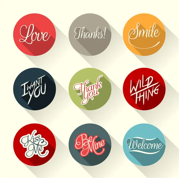 Buttons with different words — Stock Vector