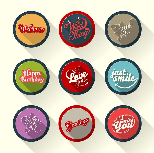 Buttons with different words — Stock Vector