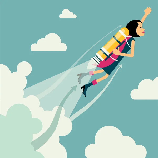 iş kadını büyüme ve kavram başlatma