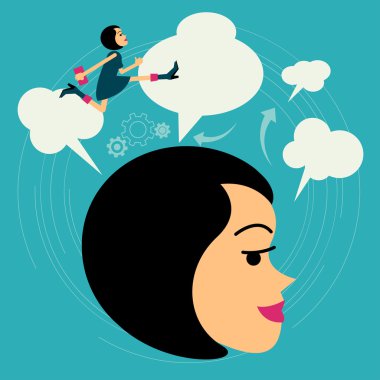 Woman growth concept clipart