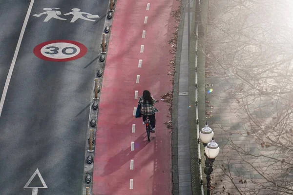 Fahrradtransport Der Stadt Bilbao Spanien — Stockfoto