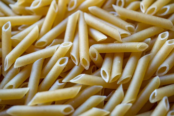 Ungekochte Makkaroni Nudeln Italienisches Essen — Stockfoto