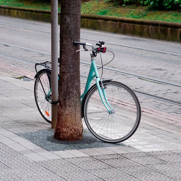 Fahrrad Als Verkehrsmittel Der Stadt — Stockfoto