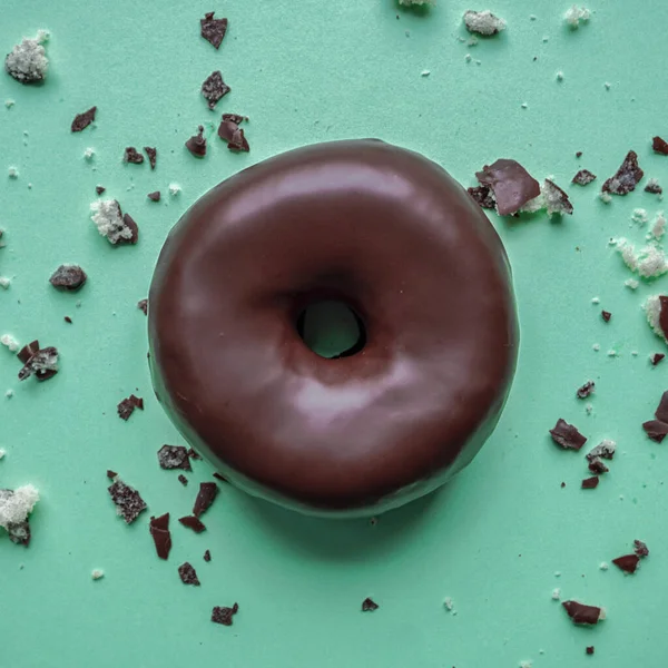 Tasty Chocolate Donuts Breakfast Unhealthy Food — Stock Photo, Image