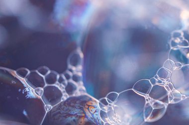 Renkli sabun baloncukları soyut arkaplan 