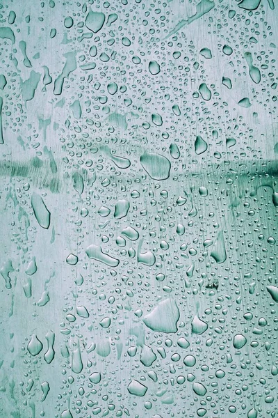 Raindrops Gray Metallic Surface Rainy Days — Stock Photo, Image