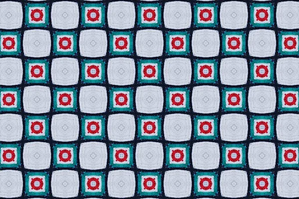 Blue White Red Symetric Shapes Background — Fotografia de Stock