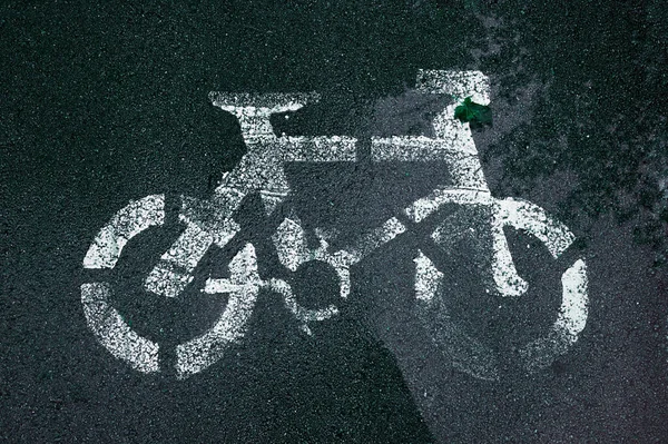 Сигнал Велосипедного Руху Дорозі — стокове фото
