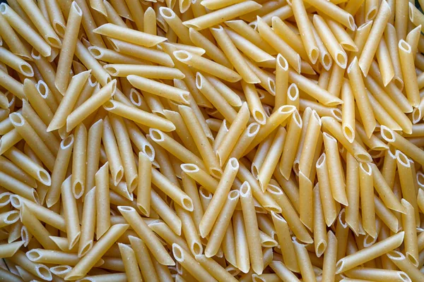 Uncooked Macaroni Pasta Background Italian Food — Stock Photo, Image