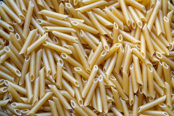 Macarrão Não Cozido Macarrão Fundo Comida Italiana — Fotografia de Stock