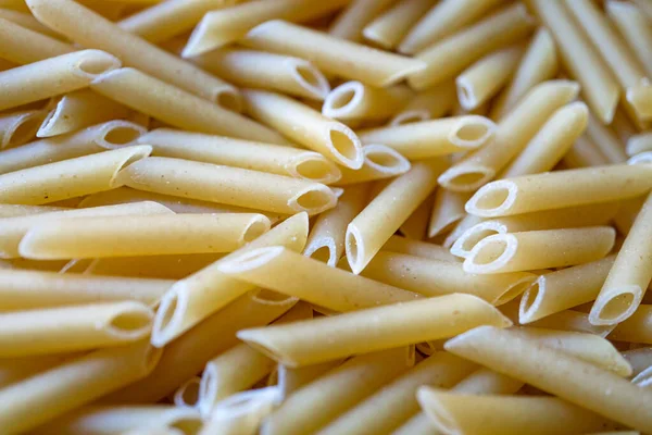 Uncooked Macaroni Pasta Background Italian Food — Stock Photo, Image