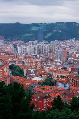 Bilbao şehrinden şehir manzarası, Bask ülkesi, İspanya, seyahat noktaları 