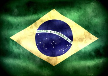 Brezilya bayrağı - gerçekçi kumaş bayrağı