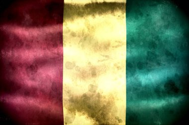 Gine bayrağı - gerçekçi kumaş bayrağı