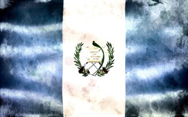 Guatemala bayrağı - gerçekçi kumaş bayrağı