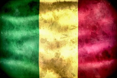 Mali bayrağı - gerçekçi kumaş bayrağı