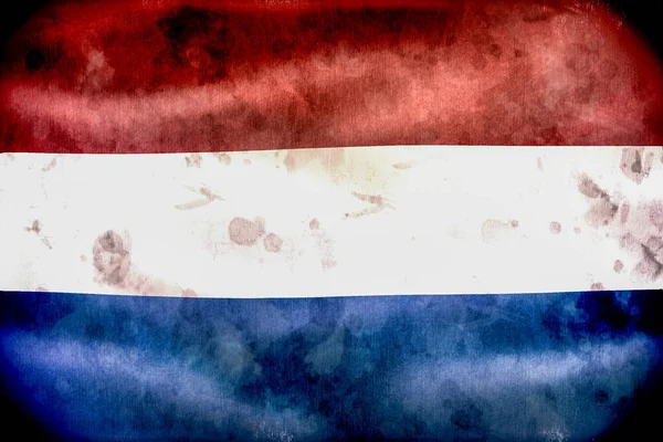 Nizozemská Vlajka Realistická Vlaječka — Stock fotografie
