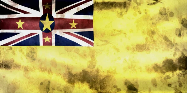 Niue Bayrağı Gerçekçi Kumaş Bayrağı — Stok fotoğraf