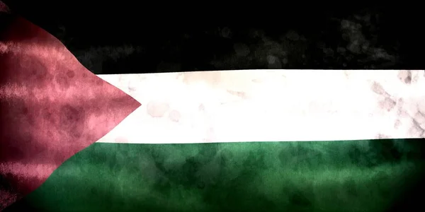 Palästina Flagge Realistisch Schwenkende Stofffahne — Stockfoto