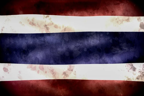 泰国国旗的3D图解 现实的挥动面料国旗 — 图库照片